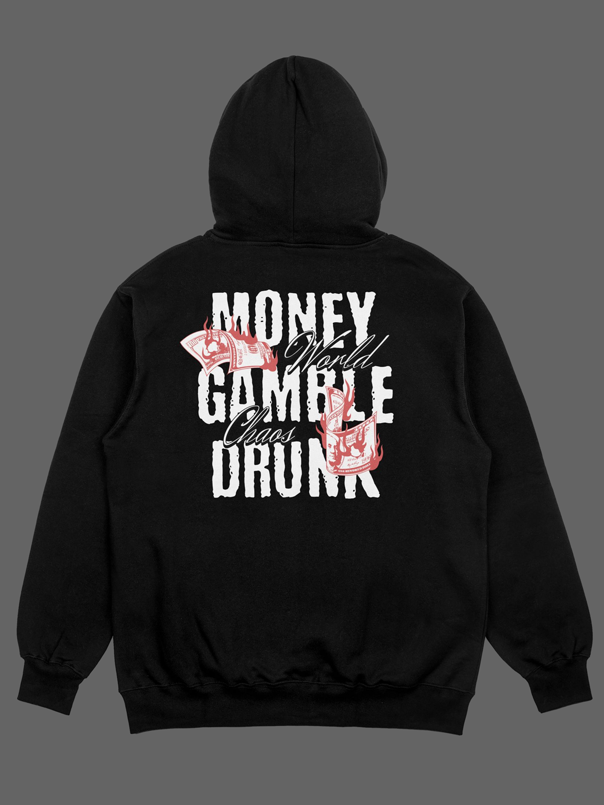 Money Gamble Drunk Oversized Hoodie