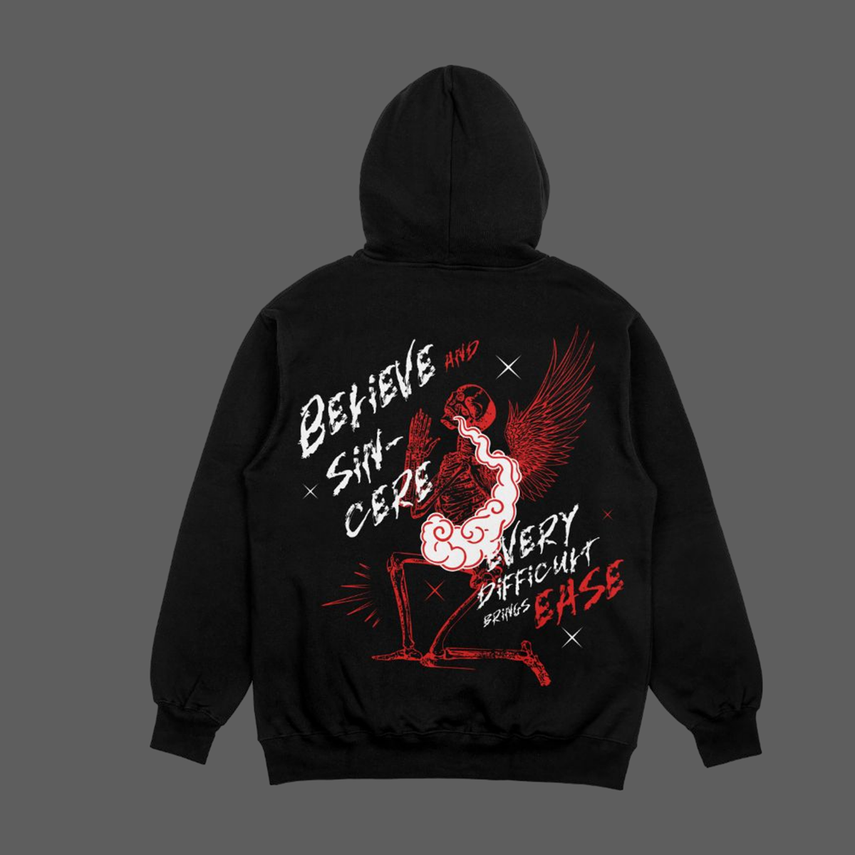 Believe and Sincere Oversized Hoodie