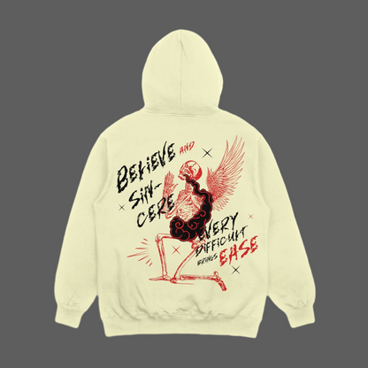 Believe and Sincere Oversized Hoodie